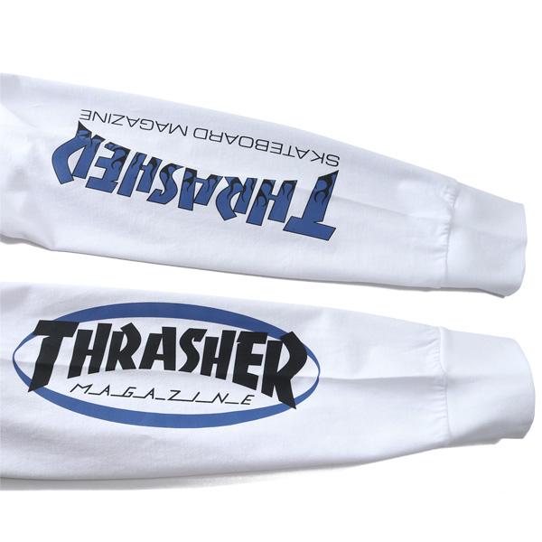 大きいサイズ メンズ THRASHER スラッシャー 袖ロゴプリント ロング Tシャツ 春夏新作 th26sp01k | THRASHER | 14