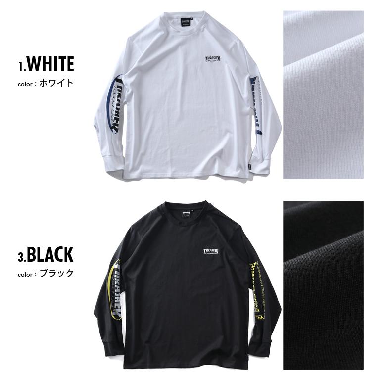 大きいサイズ メンズ THRASHER スラッシャー 袖ロゴプリント ロング Tシャツ 春夏新作 th26sp01k | THRASHER | 01