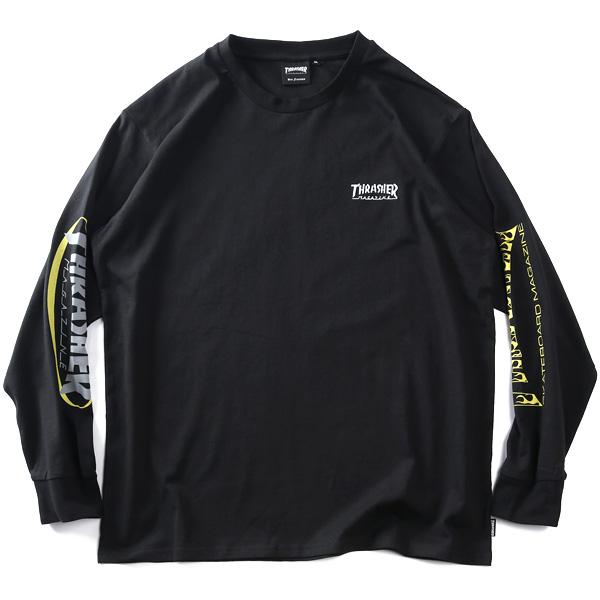 大きいサイズ メンズ THRASHER スラッシャー 袖ロゴプリント ロング Tシャツ 春夏新作 th26sp01k | THRASHER | 03