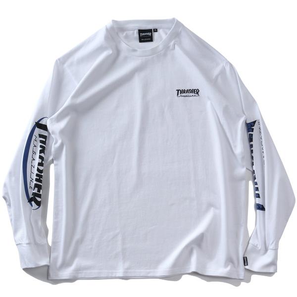 大きいサイズ メンズ THRASHER スラッシャー 袖ロゴプリント ロング Tシャツ 春夏新作 th26sp01k | THRASHER | 04