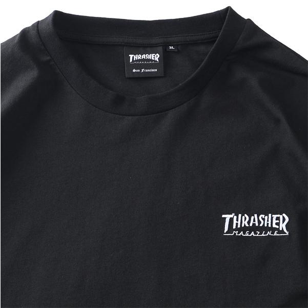 大きいサイズ メンズ THRASHER スラッシャー 袖ロゴプリント ロング Tシャツ 春夏新作 th26sp01k | THRASHER | 05