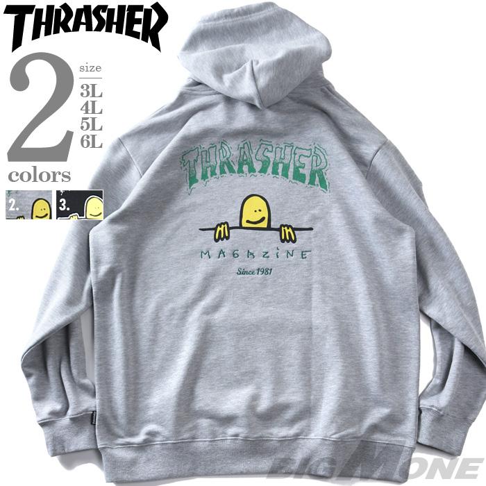 大きいサイズ メンズ THRASHER スラッシャー プリント プルオーバー パーカー 春夏新作 th26sp07k | THRASHER