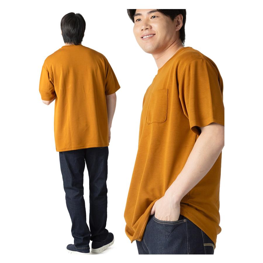 大きいサイズ メンズ DANIEL DODD とろみ冷感 ポケット付 半袖 Tシャツ 接触冷感 高ストレッチ tkzz25-2 【fre】 | ブランド登録なし | 07