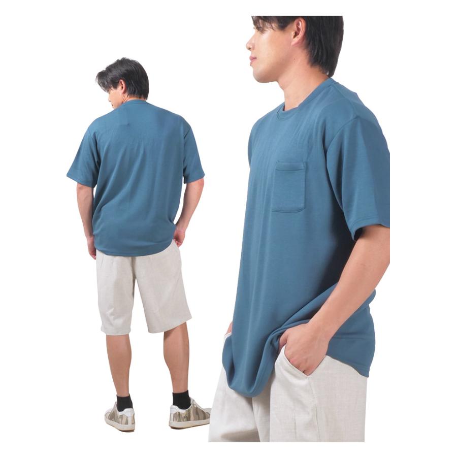 大きいサイズ メンズ DANIEL DODD とろみ冷感 ポケット付 半袖 Tシャツ 接触冷感 高ストレッチ tkzz25-2 【t2501】 | ブランド登録なし | 09