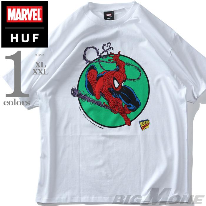 大きいサイズ メンズ HUF ハフ ｘ MARVEL マーベル スパイダーマン 半袖 Tシャツ SPIDER-MAN THREE HUNDRED TEE USA直輸入 ts02724 HUF（ハフ） 大きいサイズ メンズ x MARVEL マーベル スパイダーマン