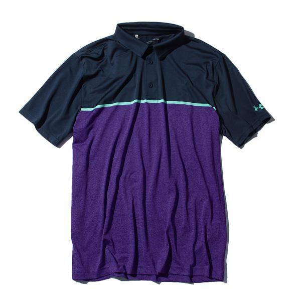 大きいサイズ メンズ UNDER ARMOUR アンダーアーマー ボーダー柄 半袖 ゴルフ ポロシャツ USA直輸入 um0833 | UNDER ARMOUR | 03