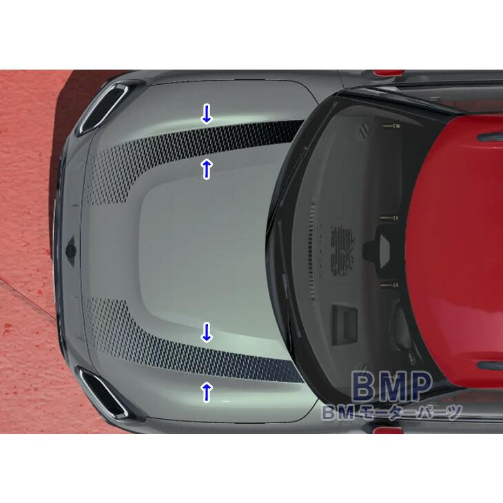 MINI 純正　カントリーマン　JCW 左側　パーツ MINI（ミニ） BMW MINI 純正 U25 JCW ボンネットストライプ デカール