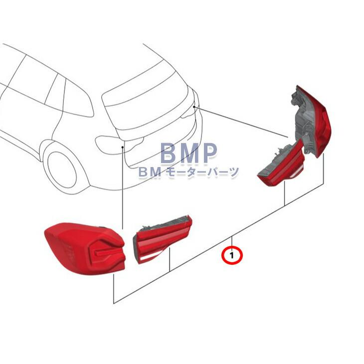 BMW 純正 G01 X3 LCI テールライト セット LED G08 iX3 後期仕様 : BM