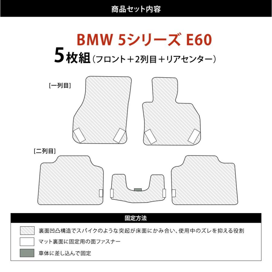 新発売 BMW 5シリーズ E60 セダン BMP オリジナル フロアマット チェック柄 BMW 純正 専門店が作った 運転席 助手席 二列目 リアセンター カー用品 日本製 |  | 03