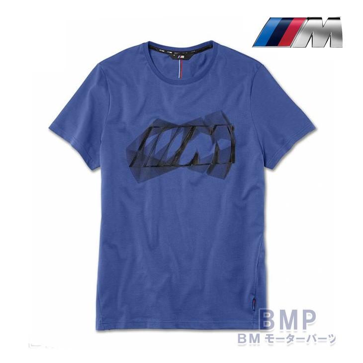 BMW 純正 アクセサリ Mコレクション Mロゴ Tシャツ ブルー メンズ｜bmp