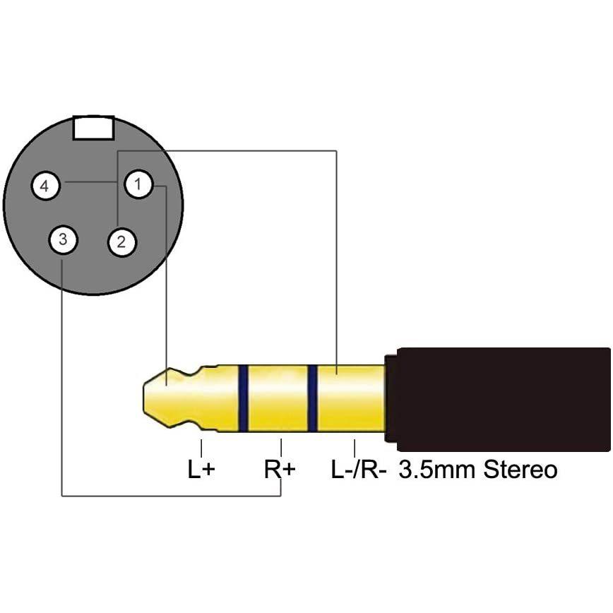 [ 3.5mm 変換 4 Pin XLR メス ] ケーブル外径8mm変換プラグ [ 3.5mm オス ] ステレオ 変換バランス ケーブル [ 4｜bmselect｜03