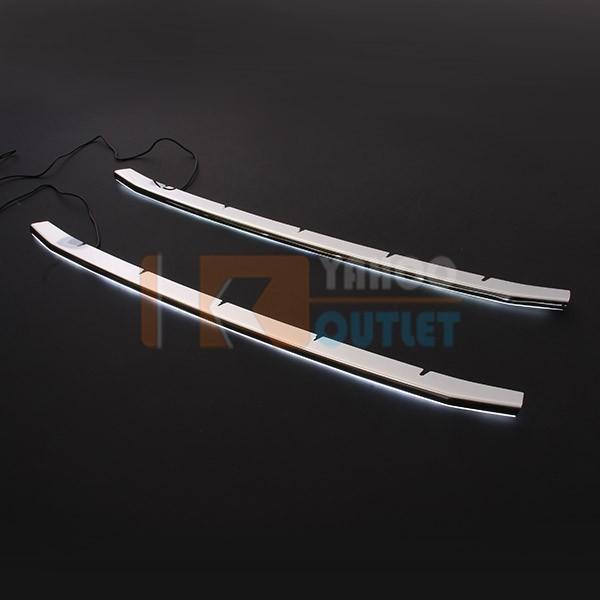 大放出セール トヨタ アルファード 30系 S/SA/SRグレード フロント バンパーグリルカバー ガーニッシュ LEDホワイト点灯 鏡面 カスタムパーツ 外装品2pcs 1775 |  | 03