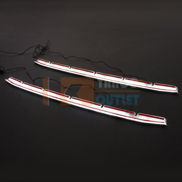 大放出セール トヨタ アルファード 30系 S/SA/SRグレード フロント バンパーグリルカバー ガーニッシュ LEDホワイト点灯 鏡面 カスタムパーツ 外装品2pcs 1775 |  | 04