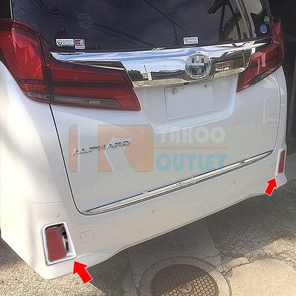 大放出セール 大人気 アルファード/ヴェルファイア 30系 前/後期 リアリフレクターカバー ガーニッシュ ステンレス製 鏡面 メッキ カスタム パーツ 2P 3598 |  | 01