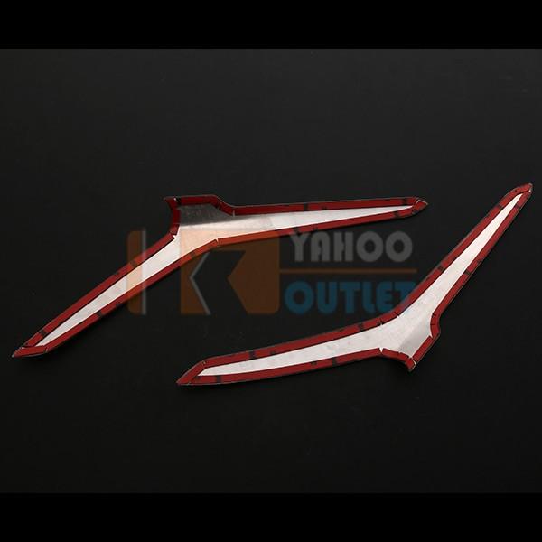 トヨタ ヴェルファイア 30系 前期 後期 フロントヘッドライトトリム ガーニッシュ ステンレス製 鏡面 メッキ パーツ 2P 3602