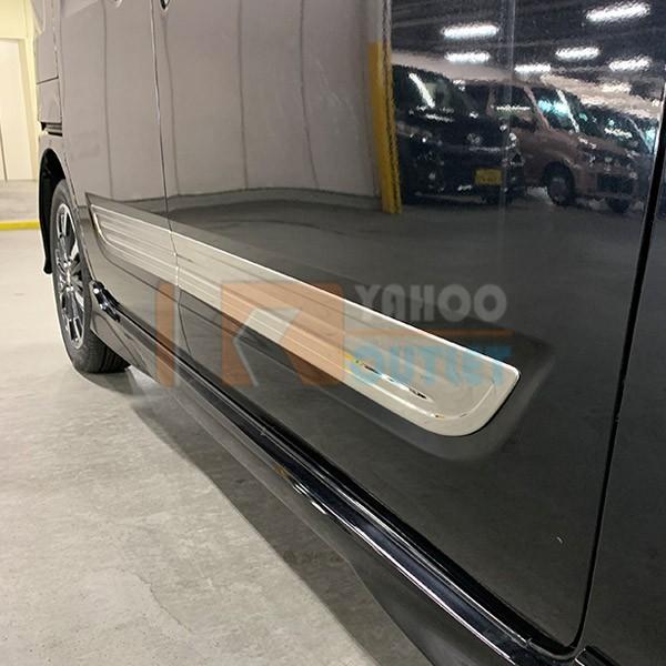 大放出セール 大人気 スズキ スペーシア カスタム MK53S 2017年12月〜 ドアトリム ドアパネル ガーニッシュ ステンレス製 鏡面 メッキ 外装 パーツ 4p 4612 |  | 01