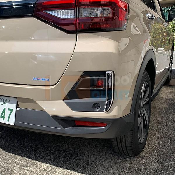 人気 トヨタ ライズ RAIZE A200A/210A型 2019年 リアリフレクターガーニッシュ ステンレス製 鏡面仕上げ メッキ カスタム パーツ 2P 4675 |  | 01