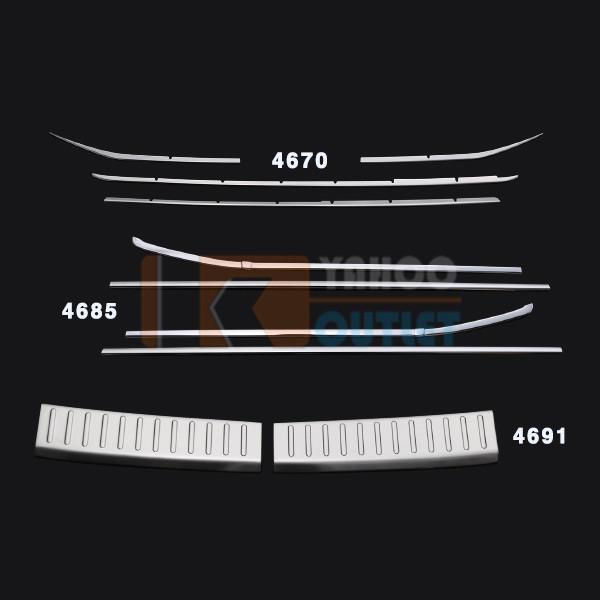 セット割 ライズ RAIZE A200A/210A型 2019年 バンパーグリルカバー＆ ウィンドウトリム ＆ ラゲッジスカッフプロテクター ステンレス製 鏡面 メッキ 4953 |  | 05