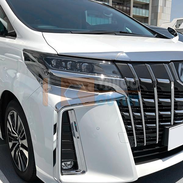 大放出セール トヨタ アルファード 30系 後期 2018年1月〜 ヘッドライトトリム アイライン ガーニッシュ ステンレス製 鏡面 カスタム パーツ 6P 5265 |  | 03