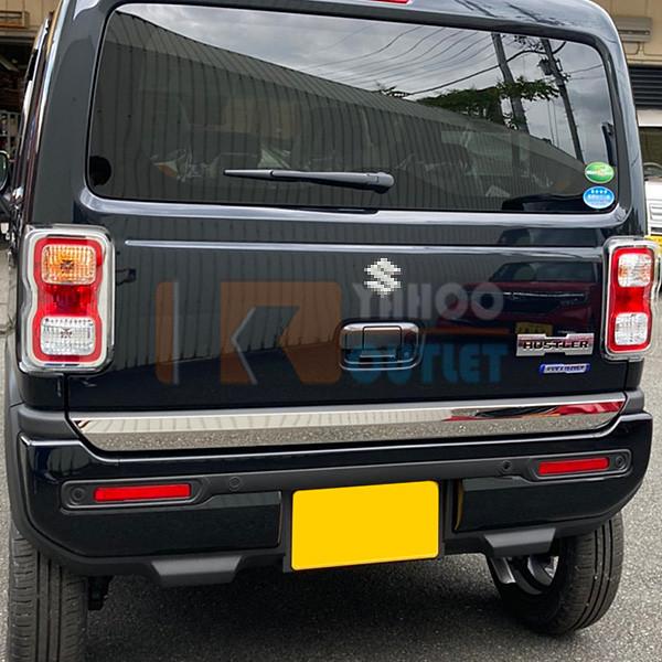 大放出セール 大人気 スズキ ハスラー MR52S/92S 2020年 リアゲートトリム バックドアアンダーガーニッシュ ステンレス製 鏡面 メッキ カスタム パーツ 5358 |  | 04