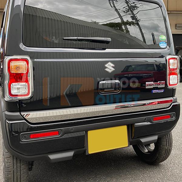 大放出セール 大人気 スズキ ハスラー MR52S/92S 2020年 リアゲートトリム バックドアアンダーガーニッシュ ステンレス製 鏡面 メッキ カスタム パーツ 5358 |  | 05