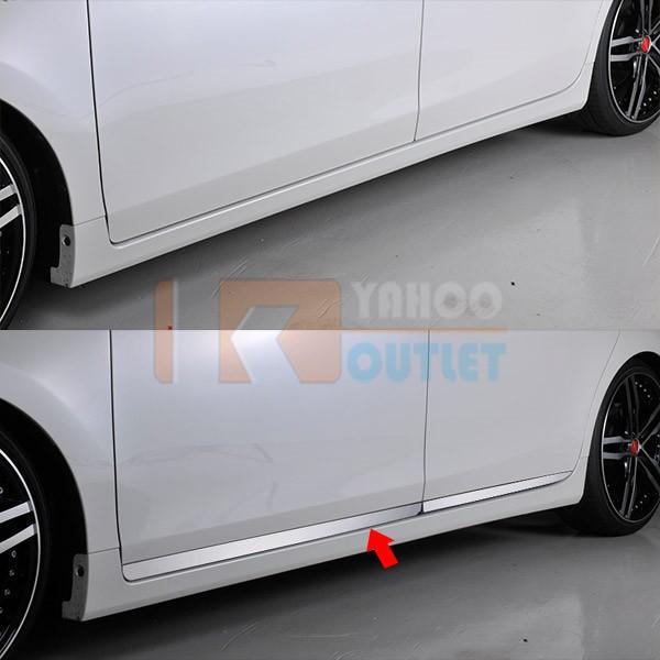 大放出セール 大人気 プリウスα ZVW40 前/後期 ドアアンダーモール ドアトリム ガーニッシュ シルバー ステンレス製 鏡面 カスタム パーツ 外装 4p EX257 |  | 01