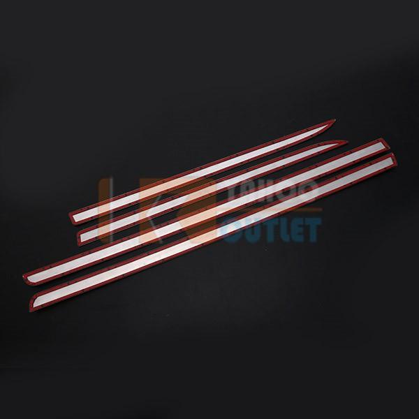 大放出セール 大人気 プリウスα ZVW40 前/後期 ドアアンダーモール ドアトリム ガーニッシュ シルバー ステンレス製 鏡面 カスタム パーツ 外装 4p EX257 |  | 04