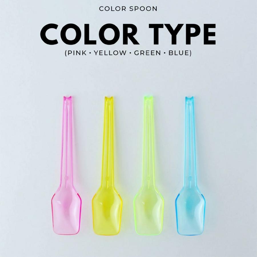 カラー クリアー スプーン 4色入り 10000本 テイクアウト おしゃれ プラスチック ジェラート アイスクリーム インスタ映え |  | 01