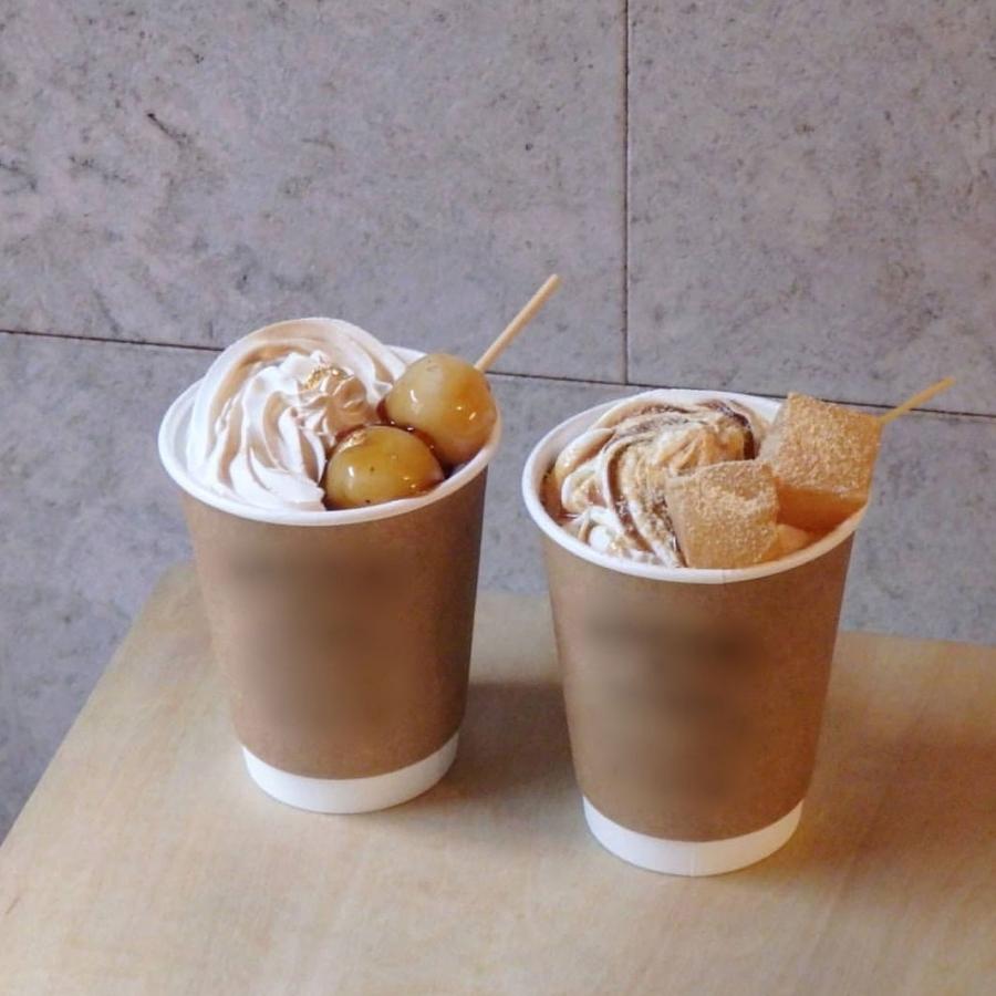 断熱クラフト2重 12オンス 紙カップ ＆ ホット用黒蓋 100個セット テイクアウト 紙コップ 蓋 フタ付き おしゃれ EC11 |  | 10