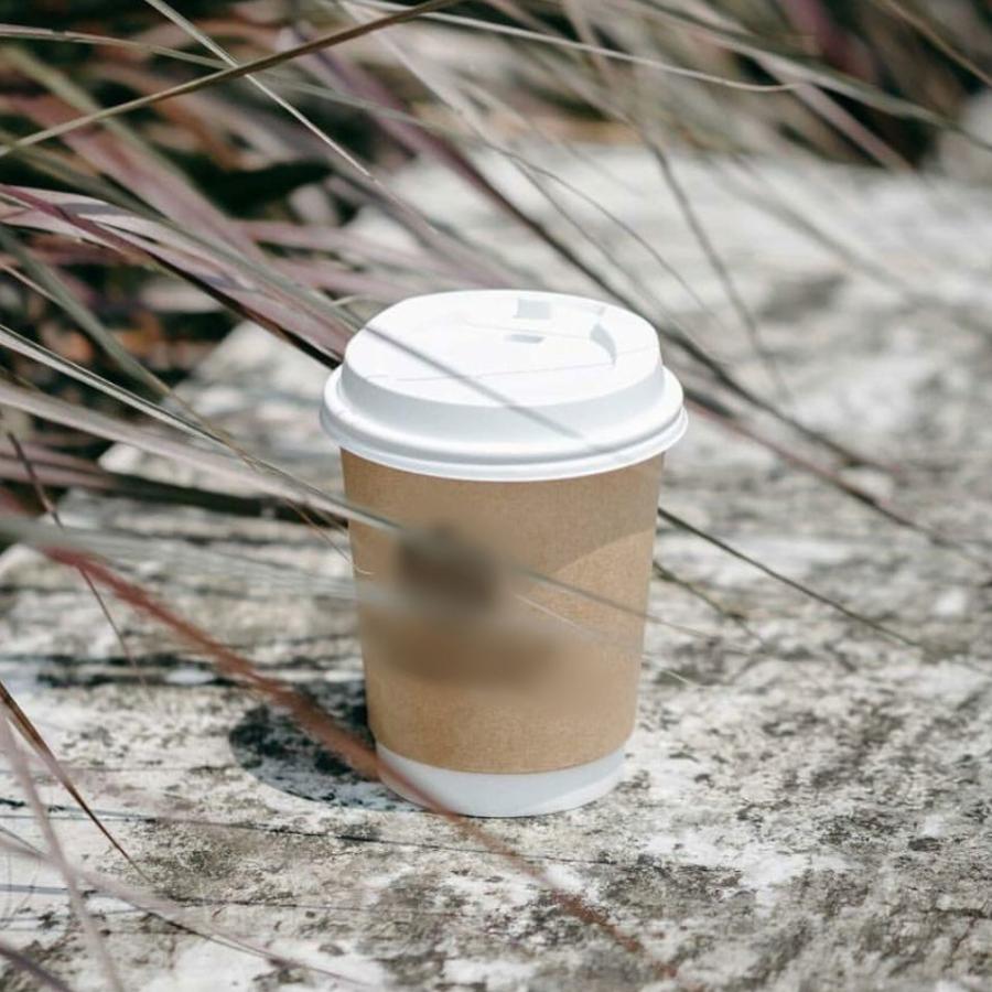断熱クラフト2重 8オンス 紙カップ ＆ ホット用白蓋 100個セット テイクアウト 紙コップ 蓋 フタ付き おしゃれ EC14 |  | 16