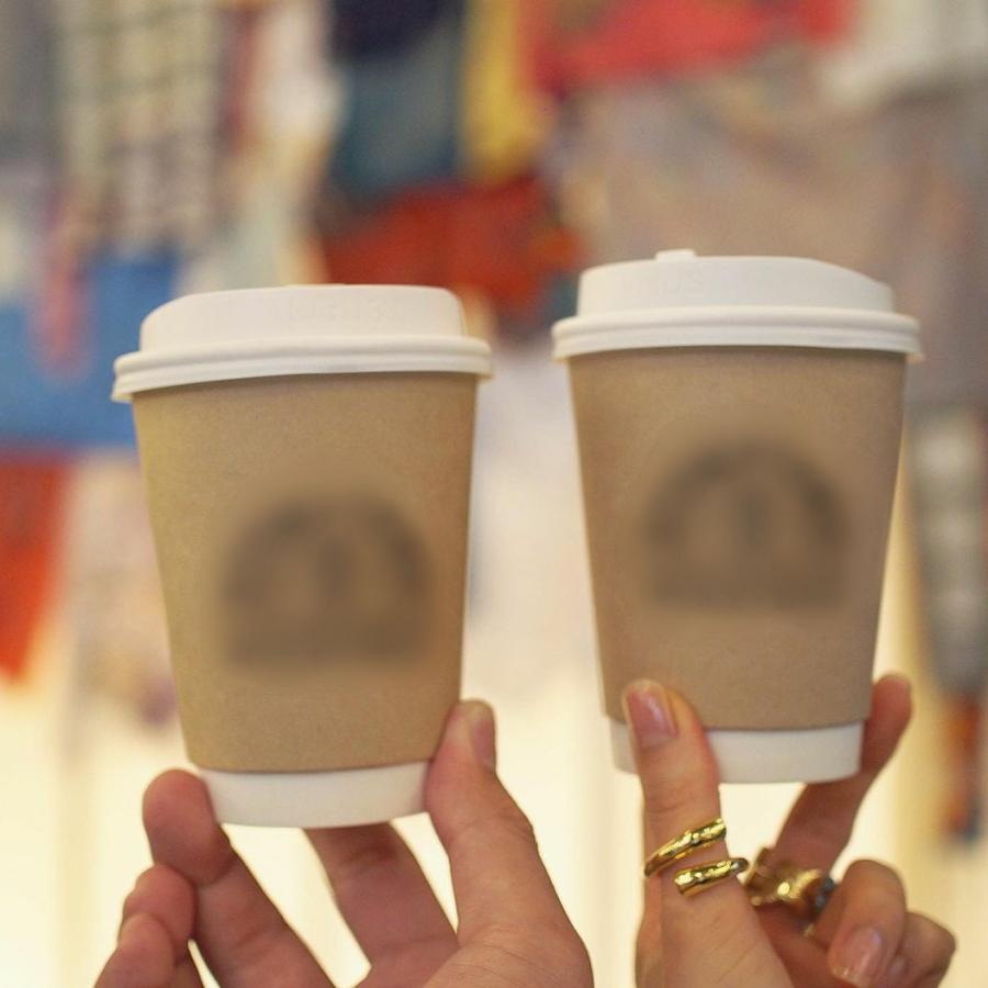 断熱クラフト2重 8オンス 紙カップ ＆ ホット用白蓋 100個セット テイクアウト 紙コップ 蓋 フタ付き おしゃれ EC14 |  | 17