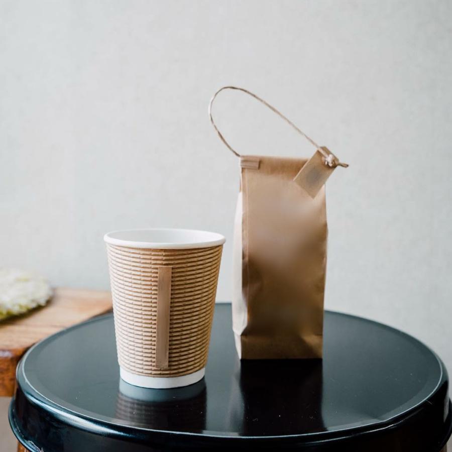 断熱エコクラフト2重 8オンス 紙カップ ＆ ホット用黒蓋 100個セット テイクアウト 紙コップ 蓋 フタ付き おしゃれ EC03 |  | 12