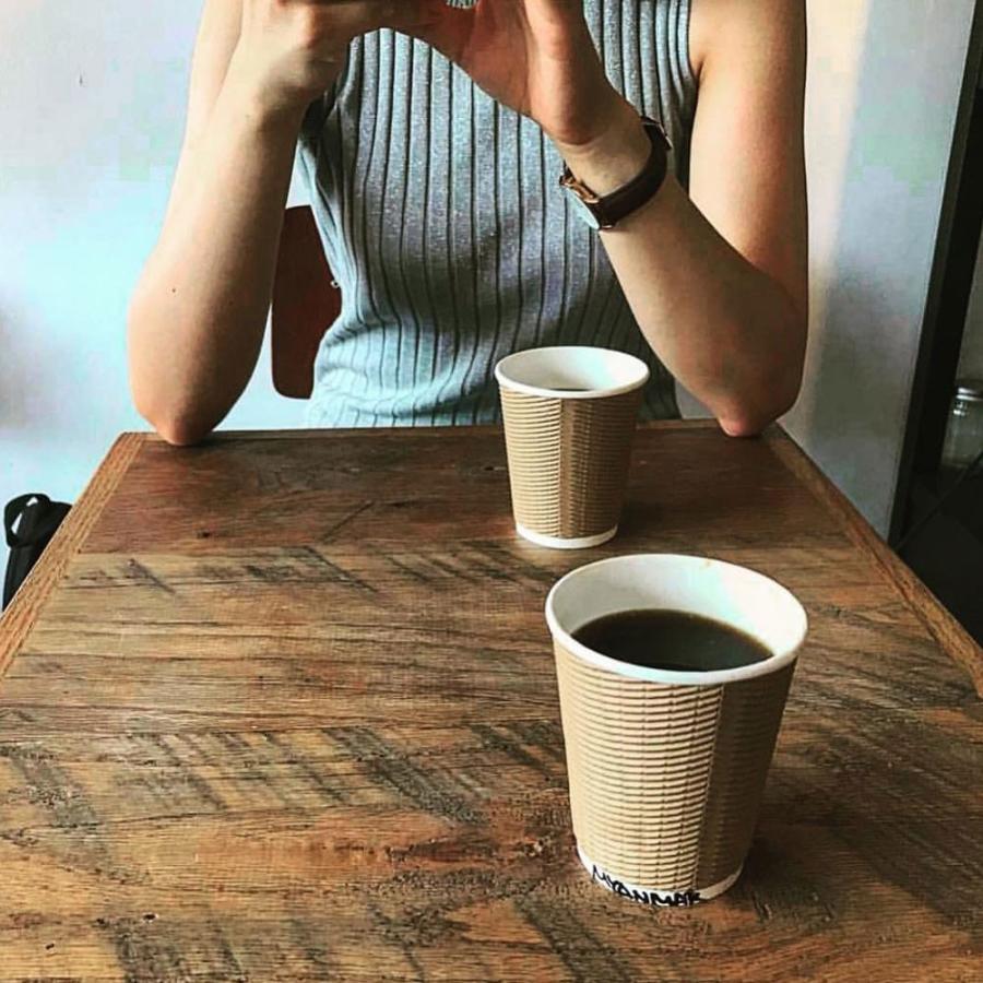 断熱エコクラフト2重 8オンス 紙カップ ＆ ホット用黒蓋 100個セット テイクアウト 紙コップ 蓋 フタ付き おしゃれ EC03 |  | 13