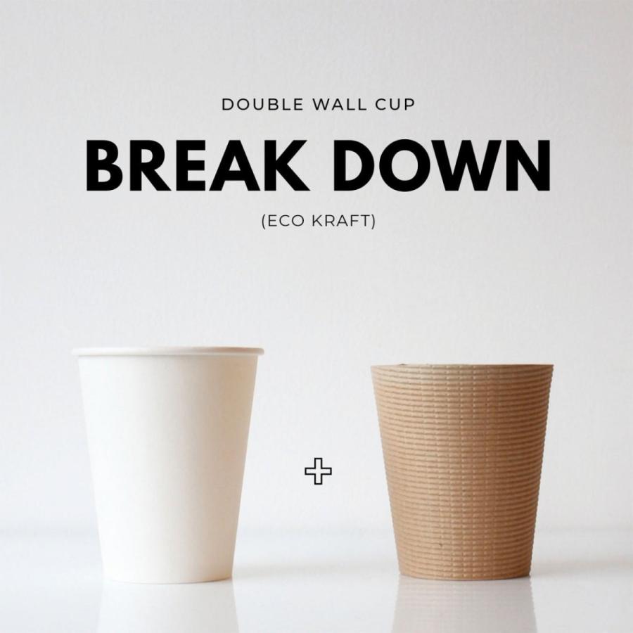 断熱エコクラフト2重 8オンス 紙カップ ＆ ホット用黒蓋 100個セット テイクアウト 紙コップ 蓋 フタ付き おしゃれ EC03 |  | 04