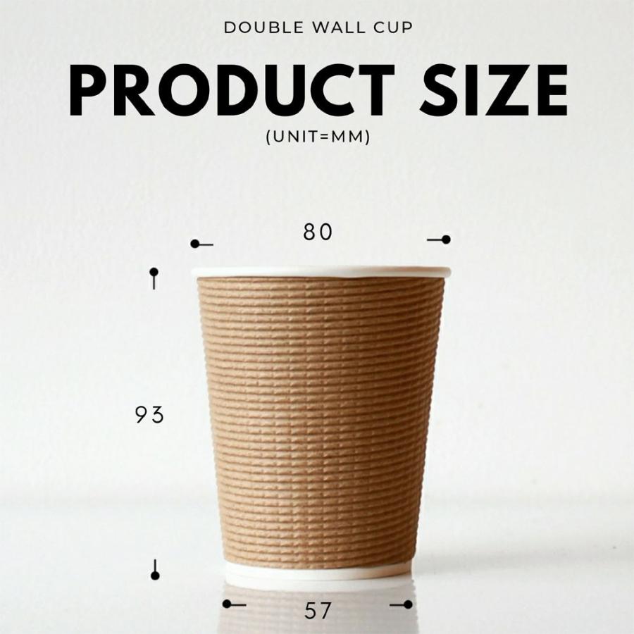 断熱エコクラフト2重 8オンス 紙カップ ＆ ホット用黒蓋 100個セット テイクアウト 紙コップ 蓋 フタ付き おしゃれ EC03 |  | 03