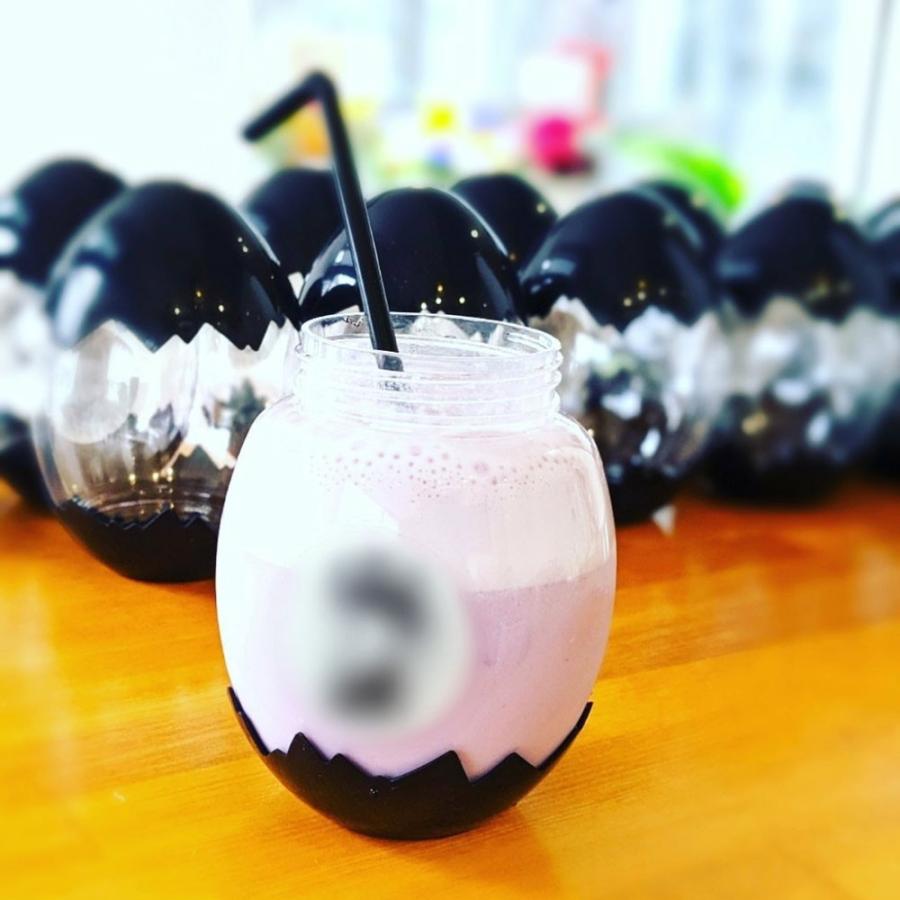テイクアウト ドリンクボトル おしゃれ ボトル容器 400ml EGG-DARK BLUE  ボトルドリンク 100個セット インスタ映えの画像