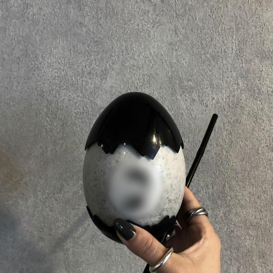 テイクアウト ドリンクボトル おしゃれ ボトル容器 400ml EGG-DARK BLUE  ボトルドリンク 100個セット インスタ映えの画像
