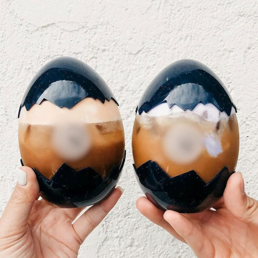 テイクアウト ドリンクボトル おしゃれ ボトル容器 400ml EGG-DARK BLUE  ボトルドリンク 100個セット インスタ映えの画像