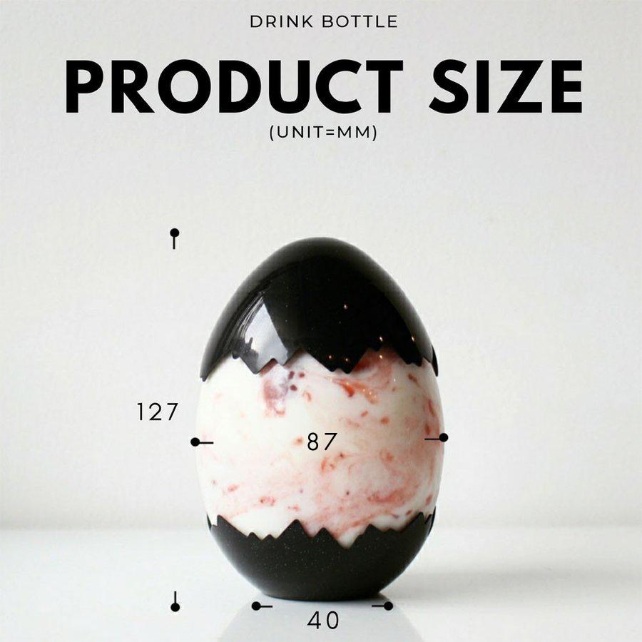 テイクアウト ドリンクボトル おしゃれ ボトル容器 400ml EGG-DARK BLUE  ボトルドリンク 100個セット インスタ映えの画像
