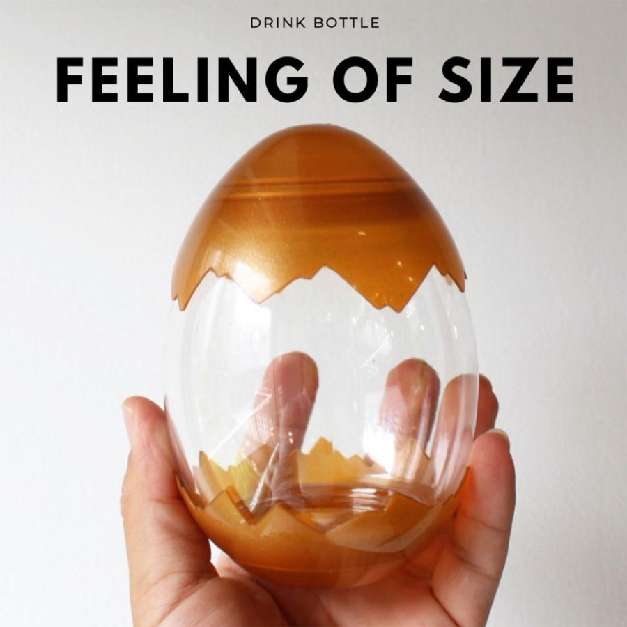 テイクアウト ドリンクボトル おしゃれ ボトル容器 400ml EGG-GOLD  ボトルドリンク 100個セット インスタ映えの画像