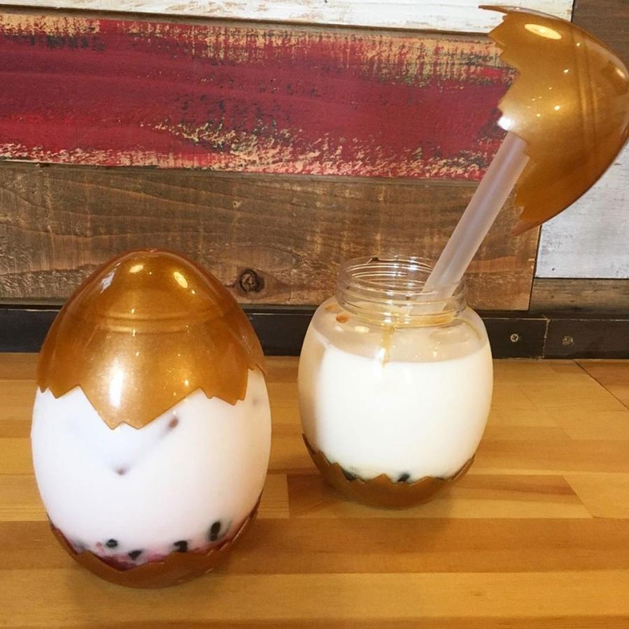 テイクアウト ドリンクボトル おしゃれ ボトル容器 400ml EGG-GOLD  ボトルドリンク 100個セット インスタ映えの画像