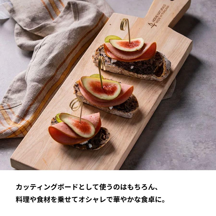 北欧スタイル マンゴー 長方形 カッティングボード 持ち手 革紐付き