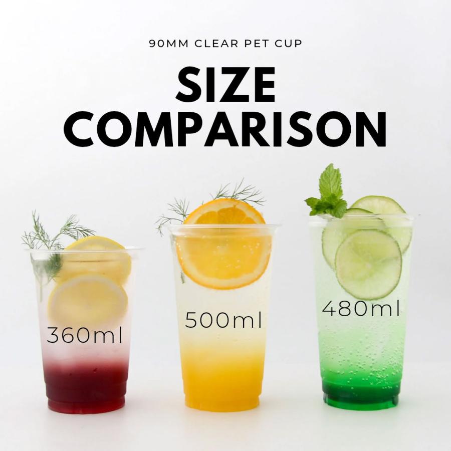 90mm口径 ペットカップ PETカップ 12オンス 360ml 1000個 テイクアウト おしゃれ スイーツの画像
