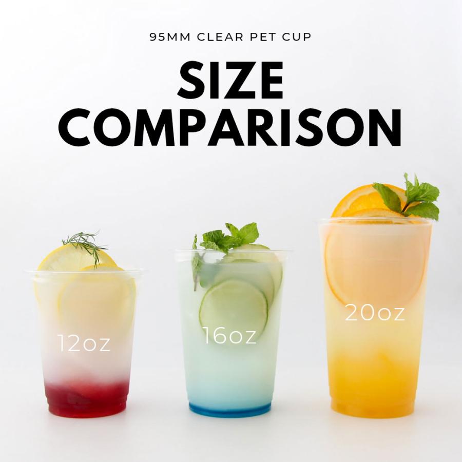 95mm口径 ペットカップ PETカップ 9オンス 290ml 1000個 テイクアウト おしゃれ スイーツの画像
