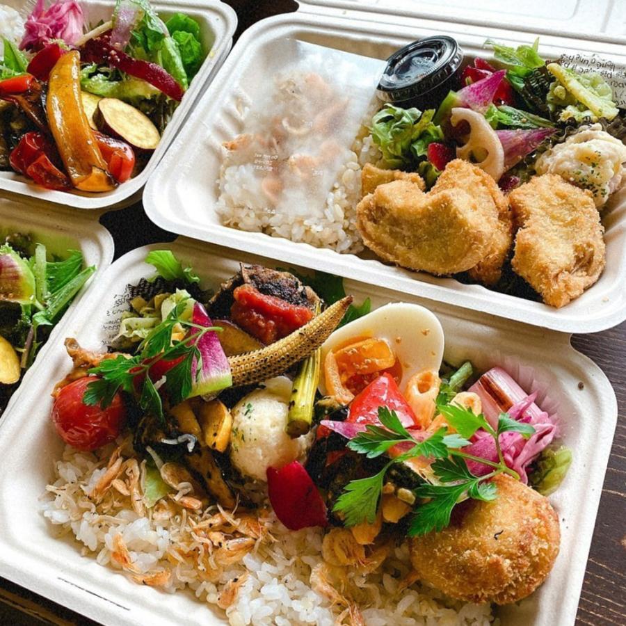 テイクアウト 容器 takeout お持ち帰り おしゃれ エコ バガス フードボックス 分割無し 60枚 EC166 : BMTオンライン ...