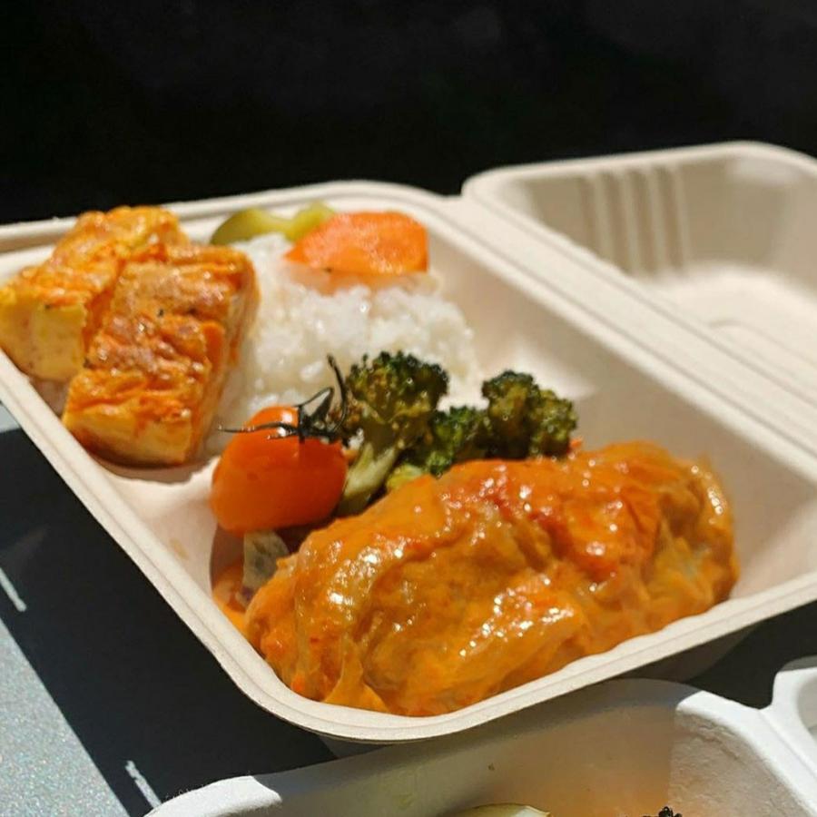 テイクアウト 容器 takeout お持ち帰り おしゃれ エコ バガス フードボックス 2分割 400枚 DF-P507 |  | 11