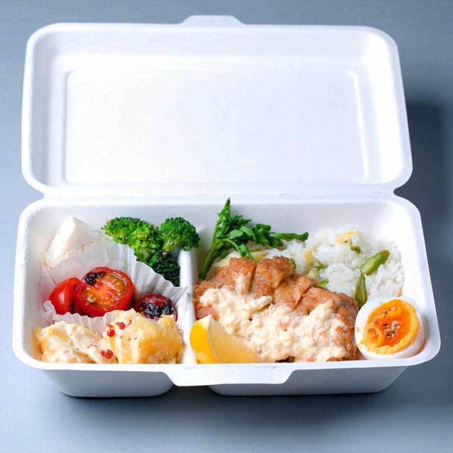 テイクアウト 容器 takeout お持ち帰り おしゃれ エコ バガス フードボックス 2分割 400枚 DF-P507 |  | 14