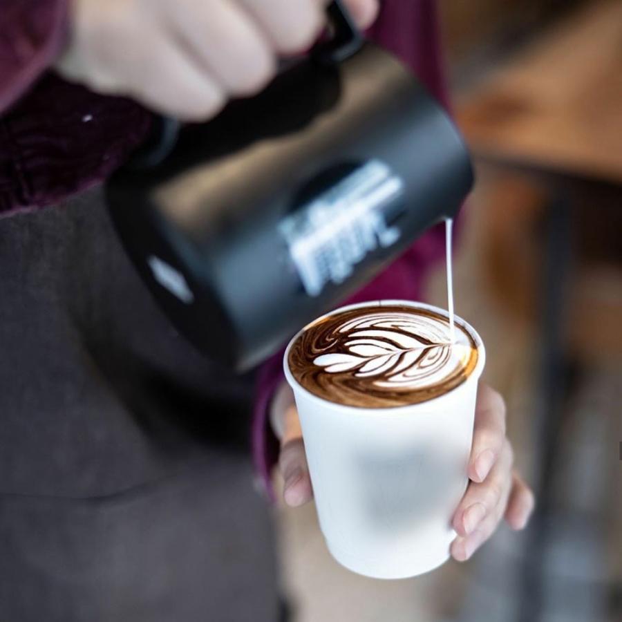 断熱ホワイト2重 8オンス 紙カップ ＆ ホット用黒蓋 100個セット