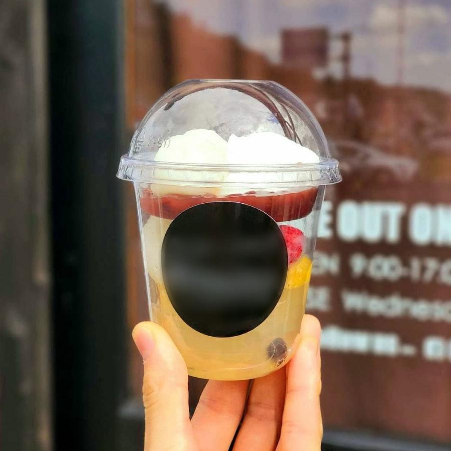 テイクアウト クリアPETカップU底 370ml＆ド穴無しームフタ