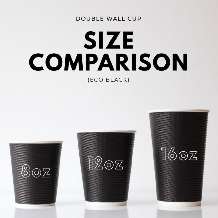 断熱エコブラック二重 8オンス 紙カップ ＆ ホット用黒蓋 100個セット テイクアウト 紙コップ 蓋 フタ付き おしゃれ EC89 |  | 06